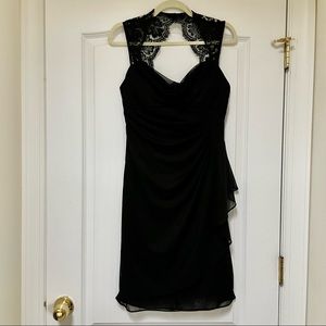 Scarlett Rouched Lace Little Black Dress